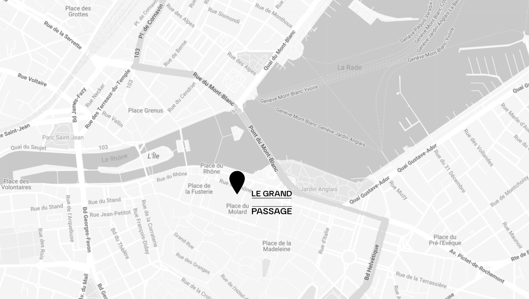 Carte de localisation du Grand Passage à Genève
