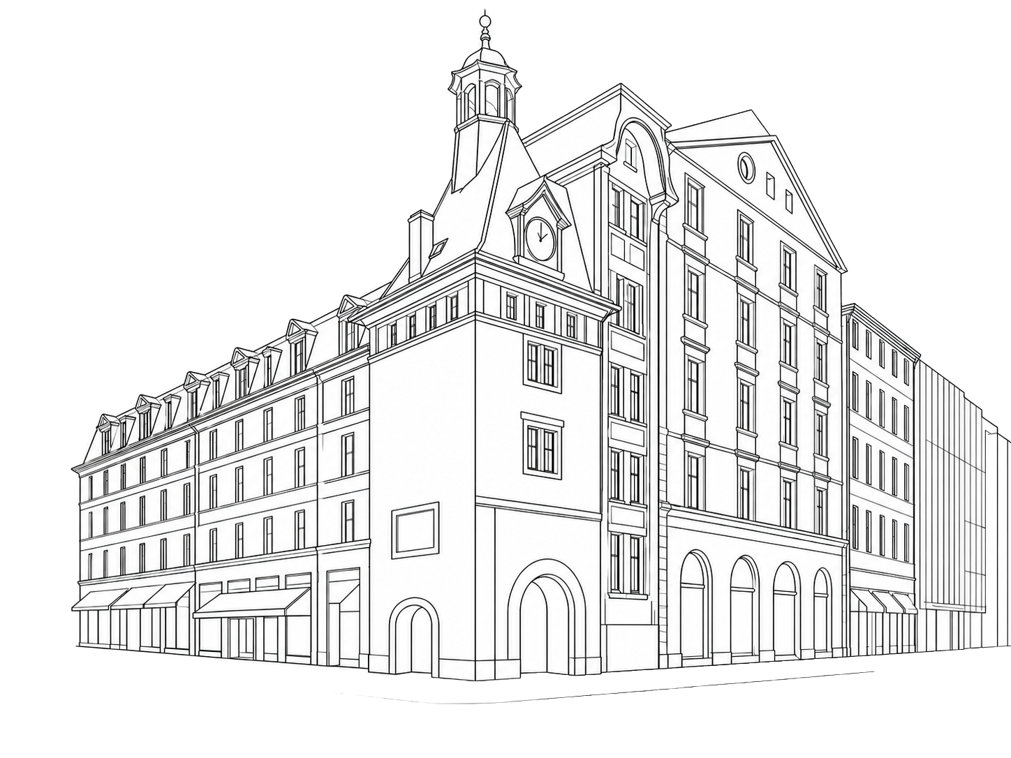 Schéma du bâtiment Grand Passage